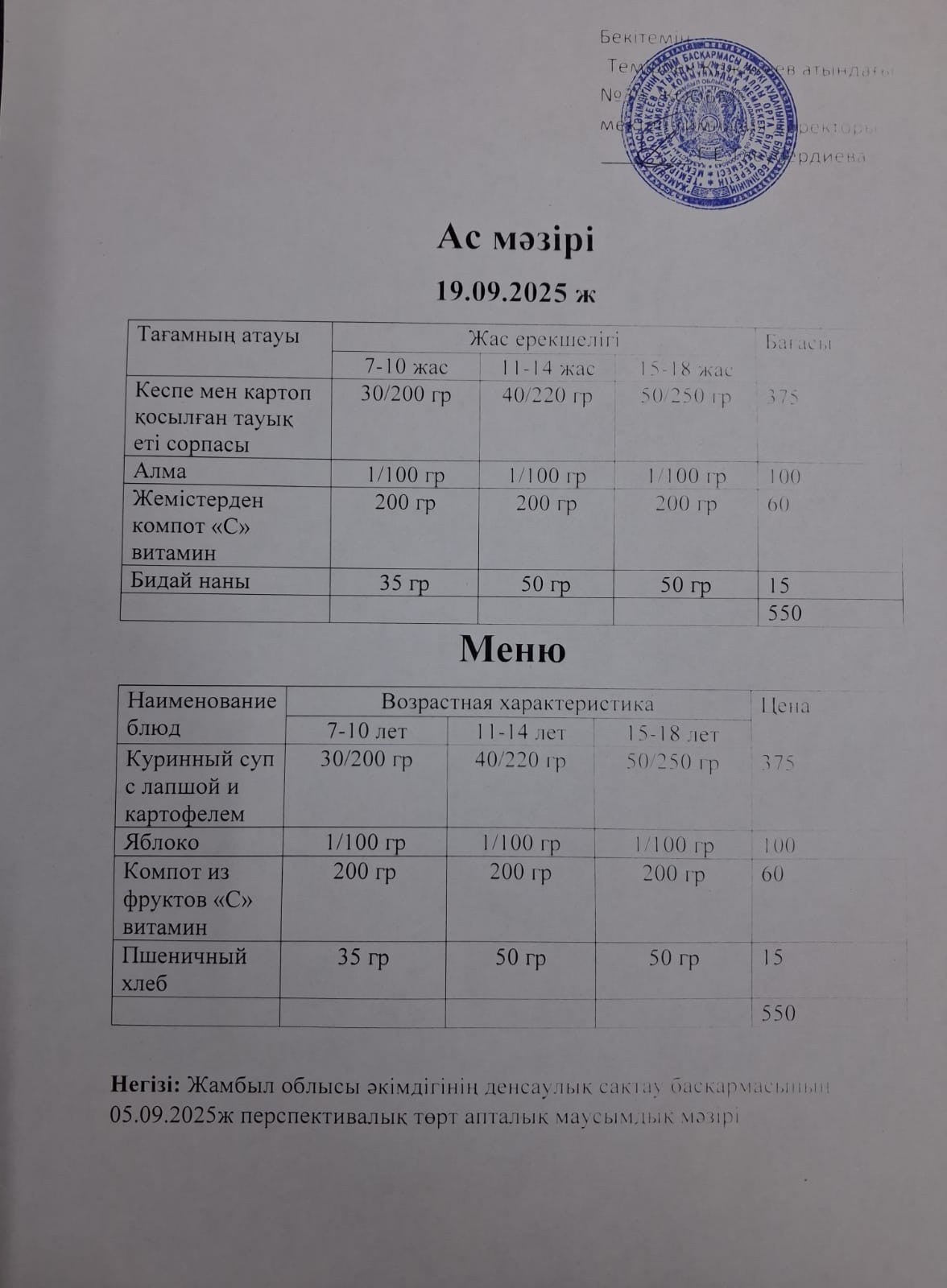 Ас Мәзірі